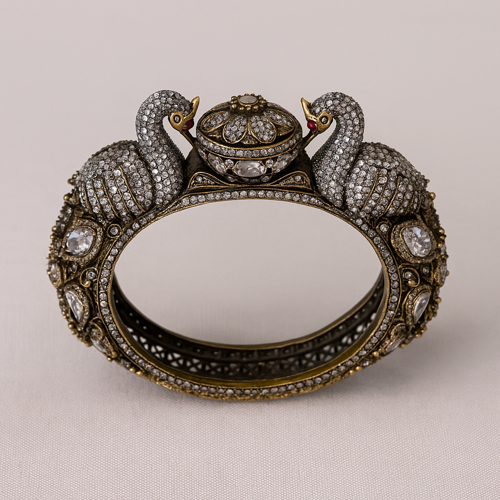 Regal Swan Kundan Heritage Bangle