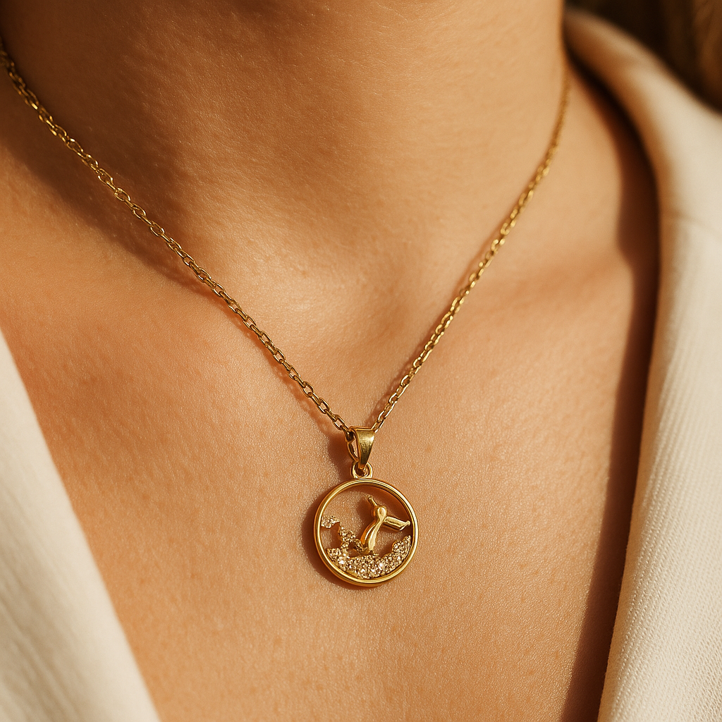 Gold Fish Pendant Necklace