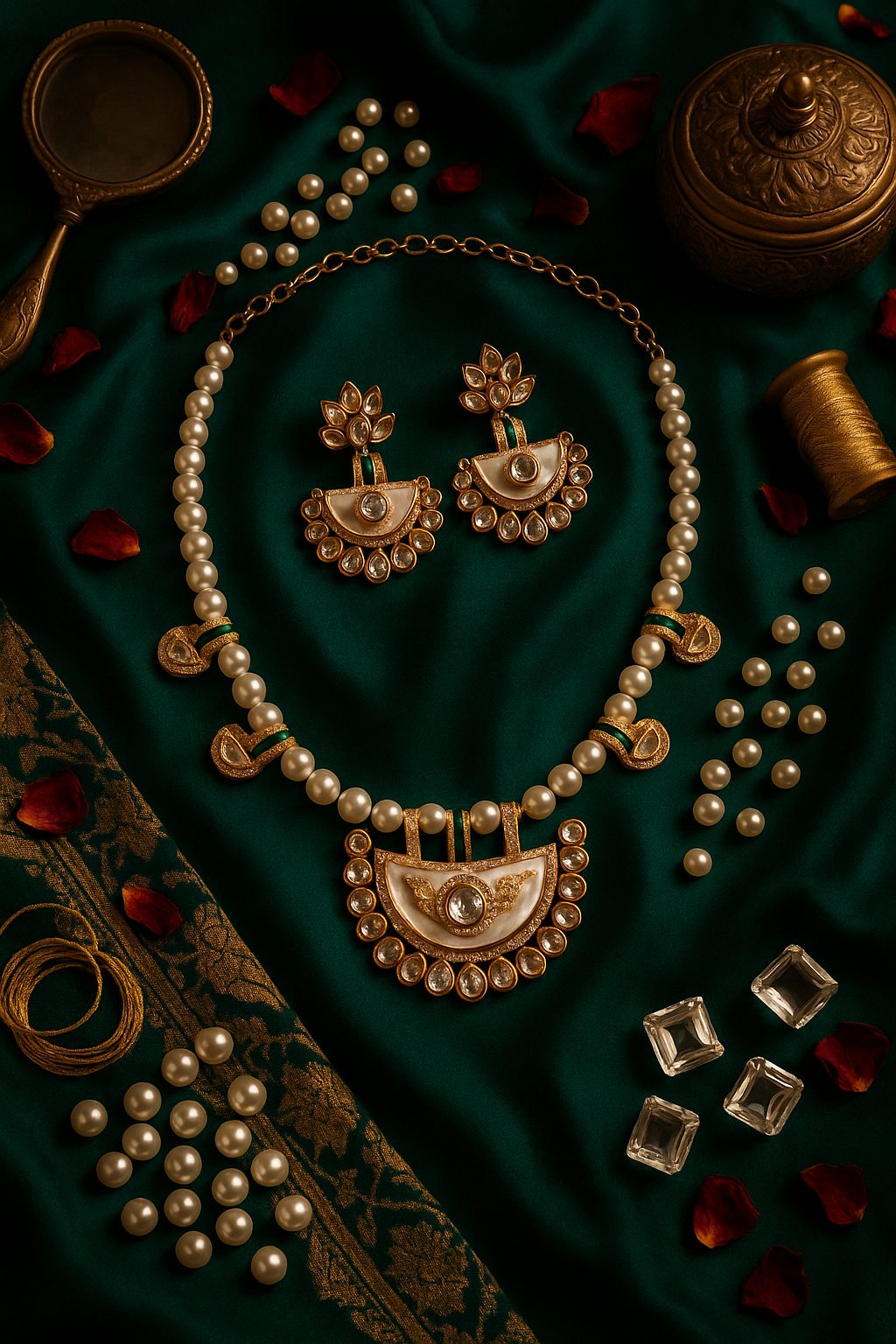 Pearl Kundan Choker Set