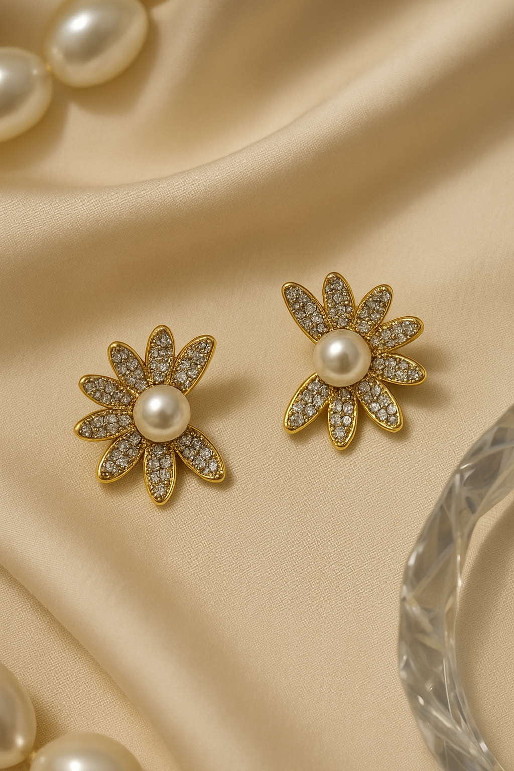 Aurora Pearl Stud Earrings