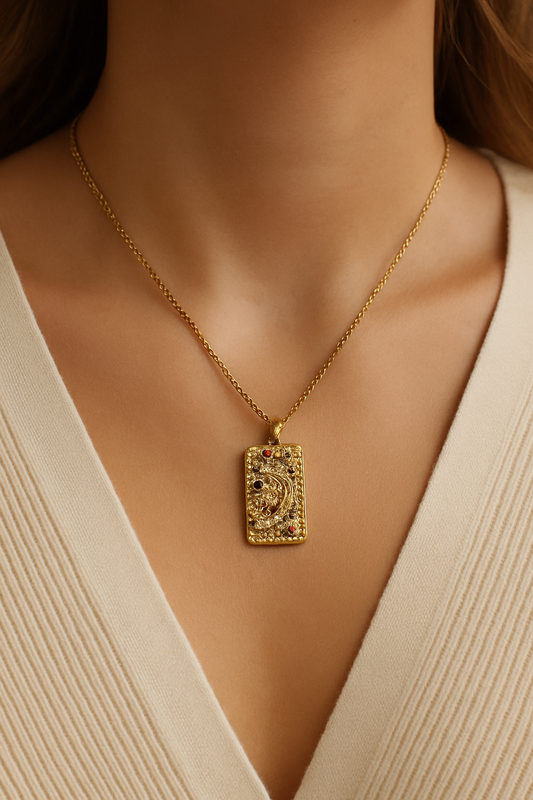 Celestial Mosaic Pendant Necklace