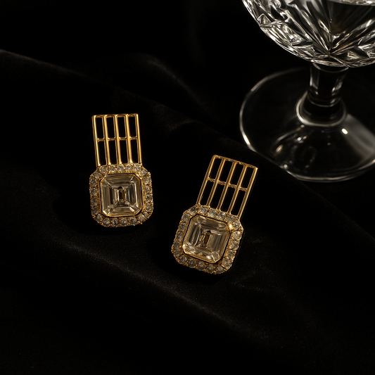 Emerald Radiance Stud Earrings