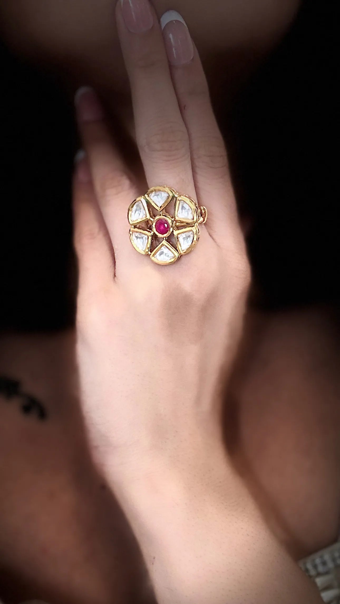 Kumud Kundan Ruby Ring