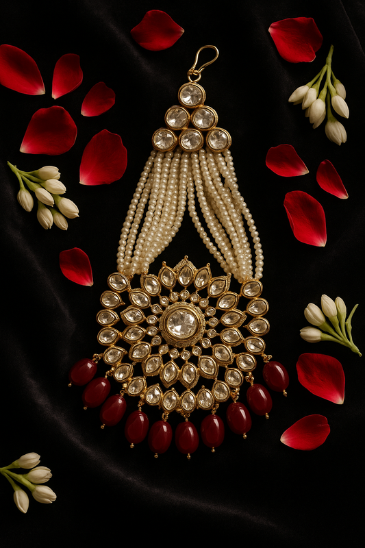 Pearl & Ruby Kundan Passa