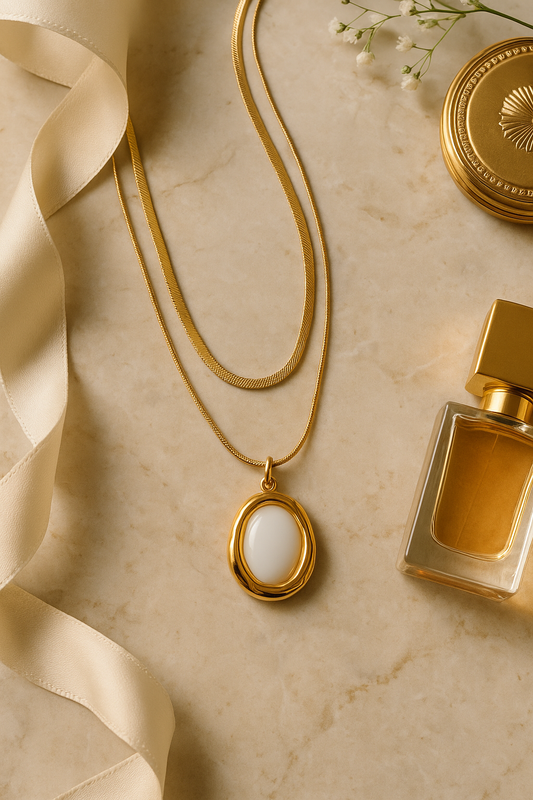 Aurora Oval Pendant Necklace