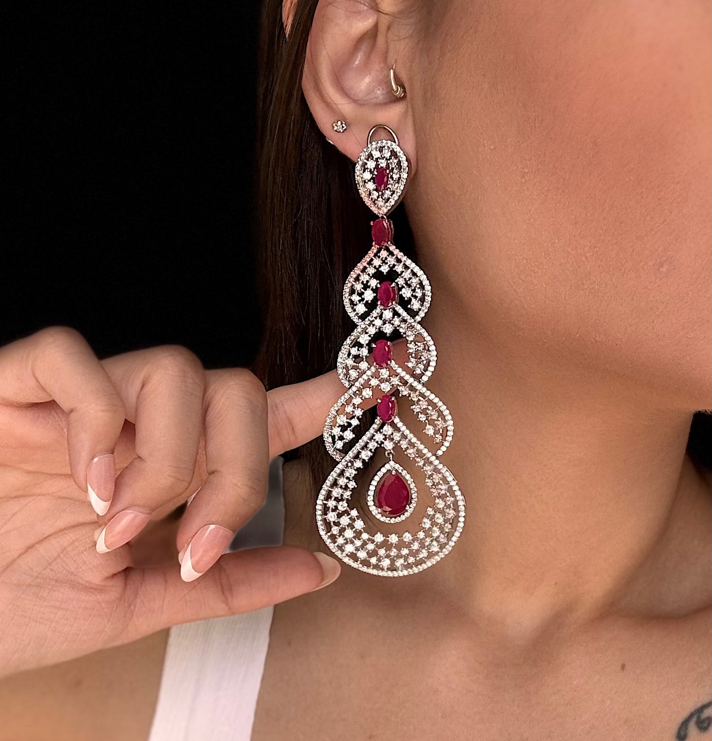 Stellar Cascade Diamond Earrings