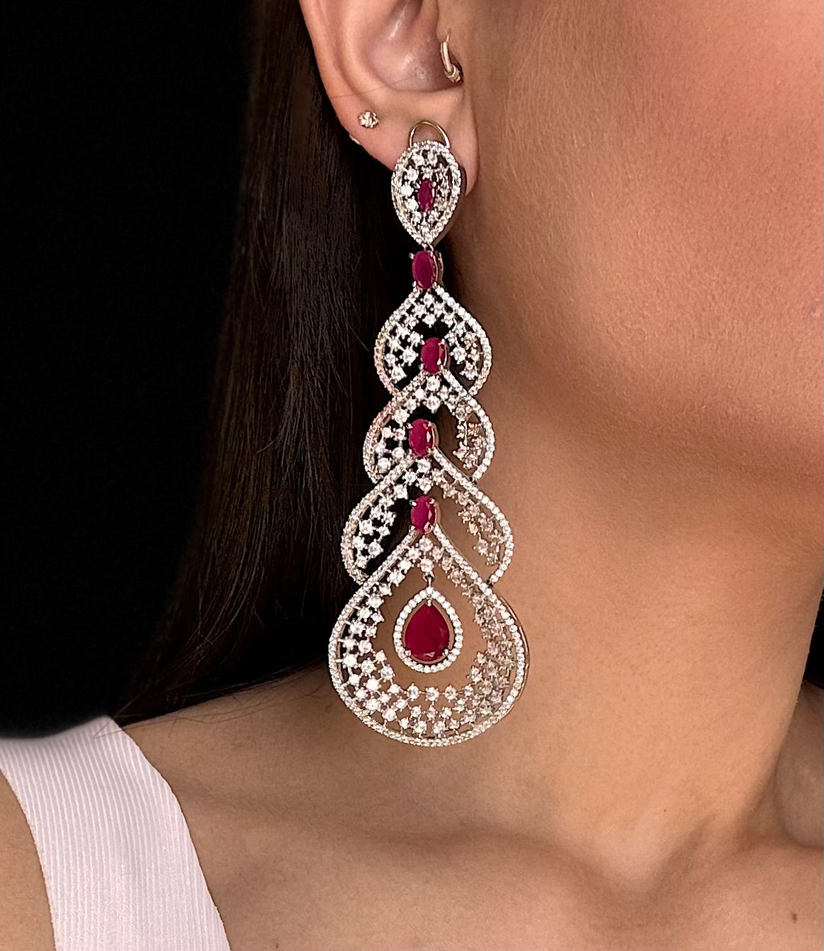 Stellar Cascade Diamond Earrings