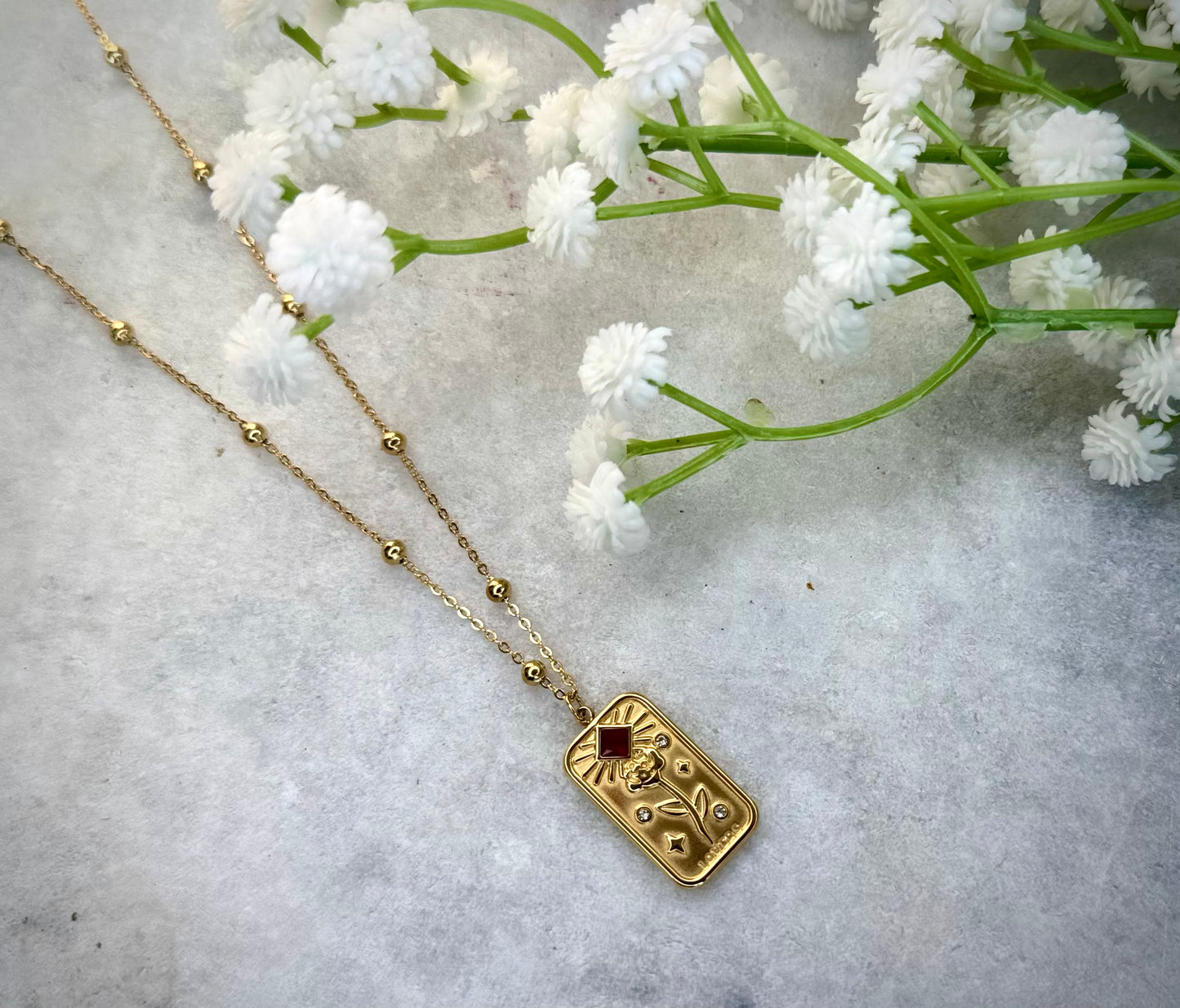Glowing Flower Pendant - Gold