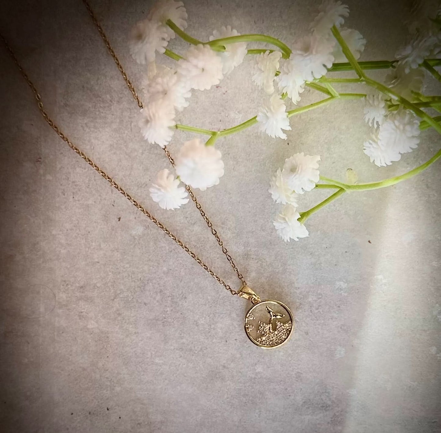 Gold Fish Pendant Necklace