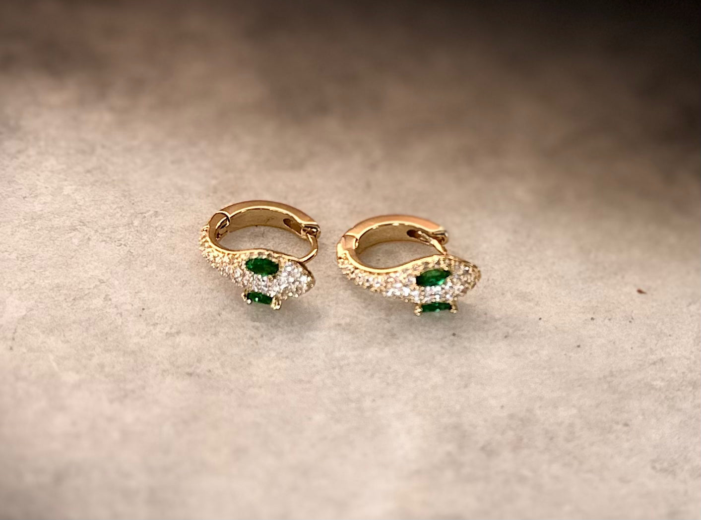 Snake Head Hoop Earrings