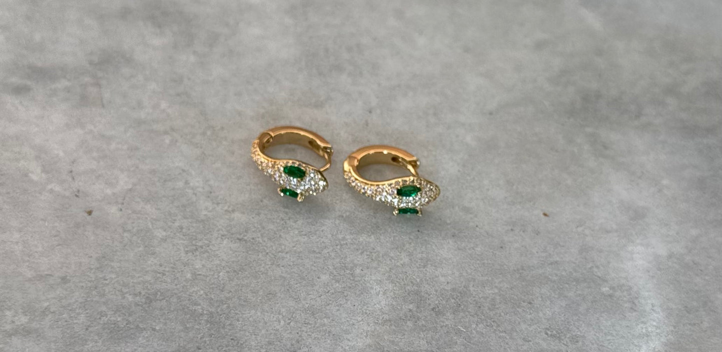 Snake Head Hoop Earrings