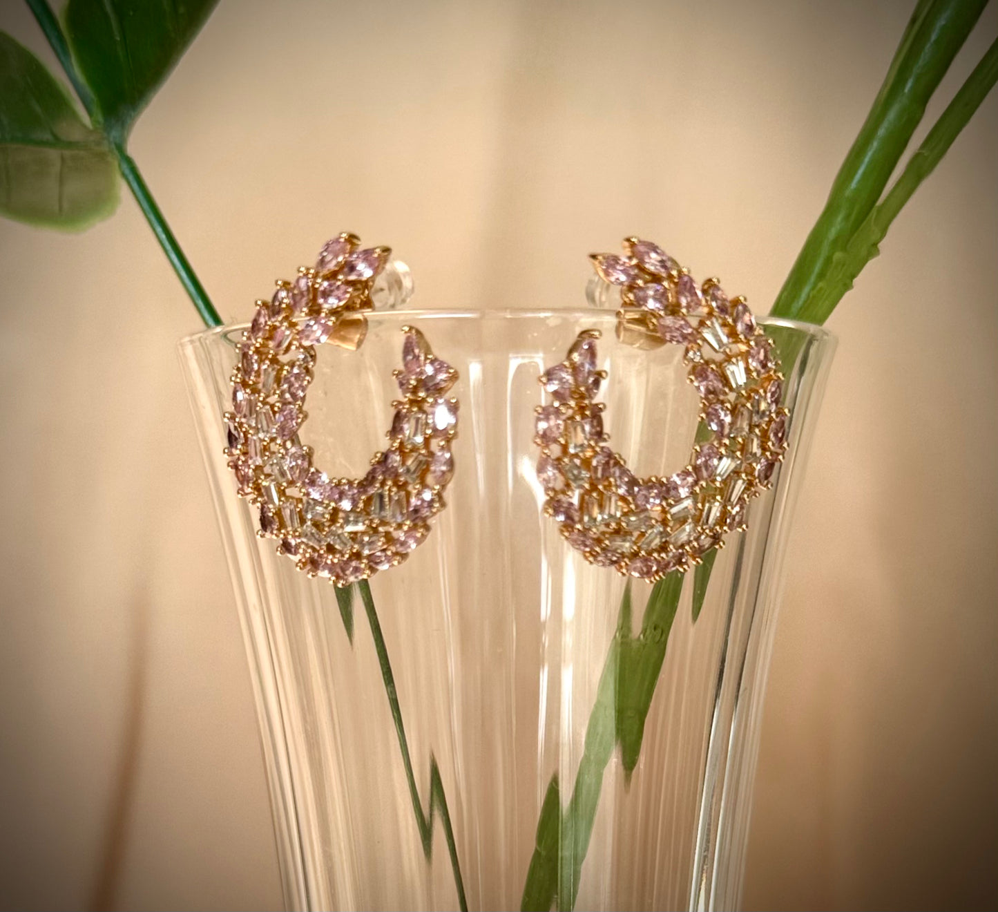 Rose Gold Diamond Earrings