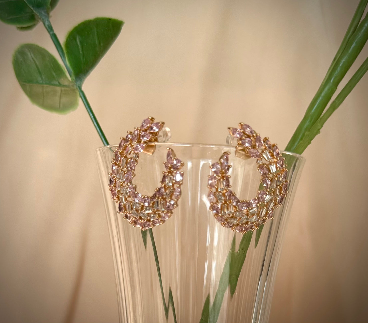 Rose Gold Diamond Earrings