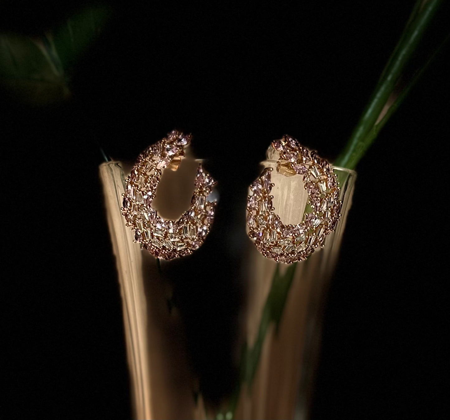 Rose Gold Diamond Earrings