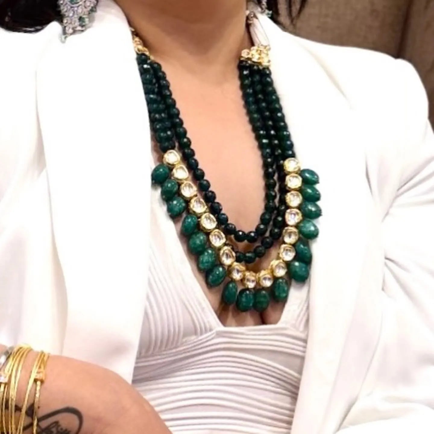 Maharani Malhar Emerald Polki Necklace