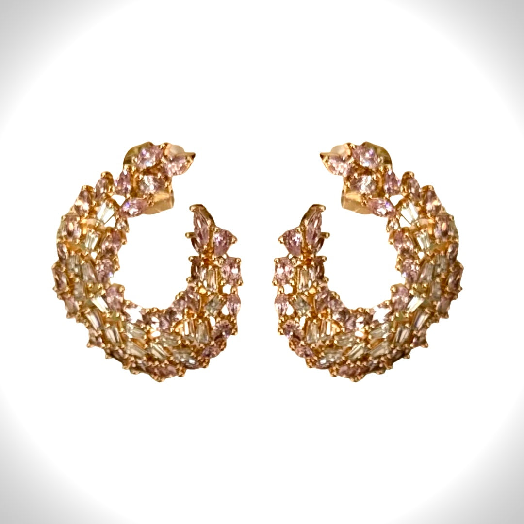 Rose Gold Diamond Earrings
