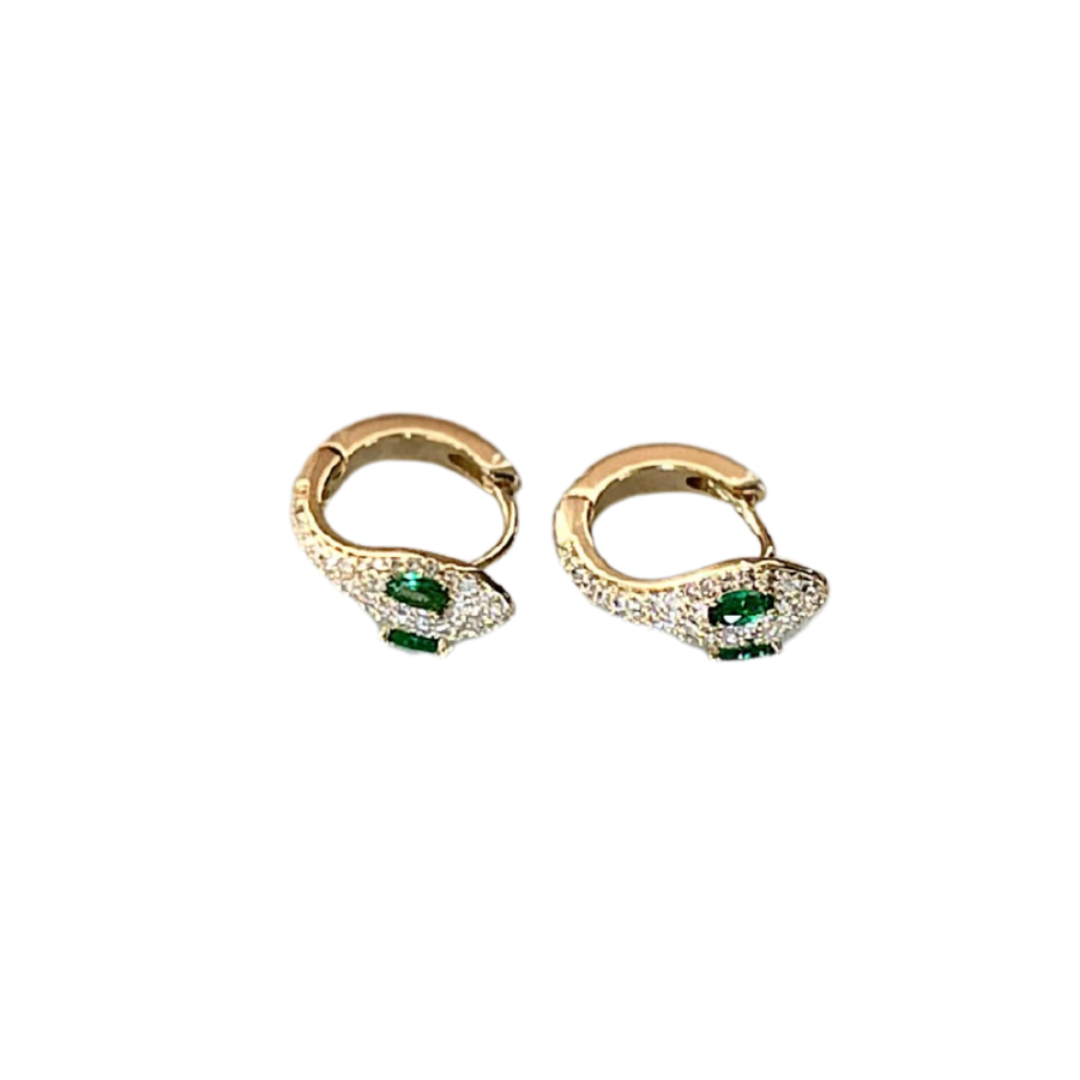 Snake Head Hoop Earrings