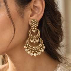 Noor Pearl Chandbali Earrings