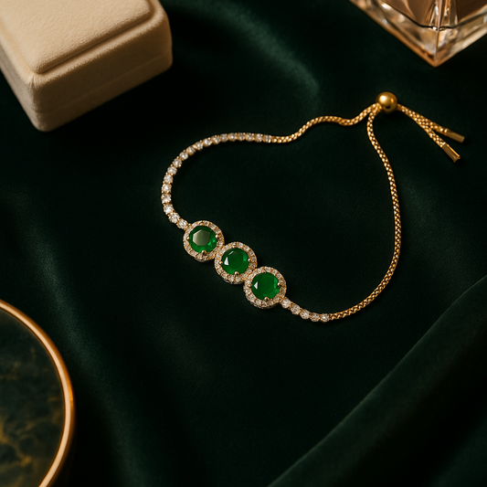 Emeralda Halo Bracelet