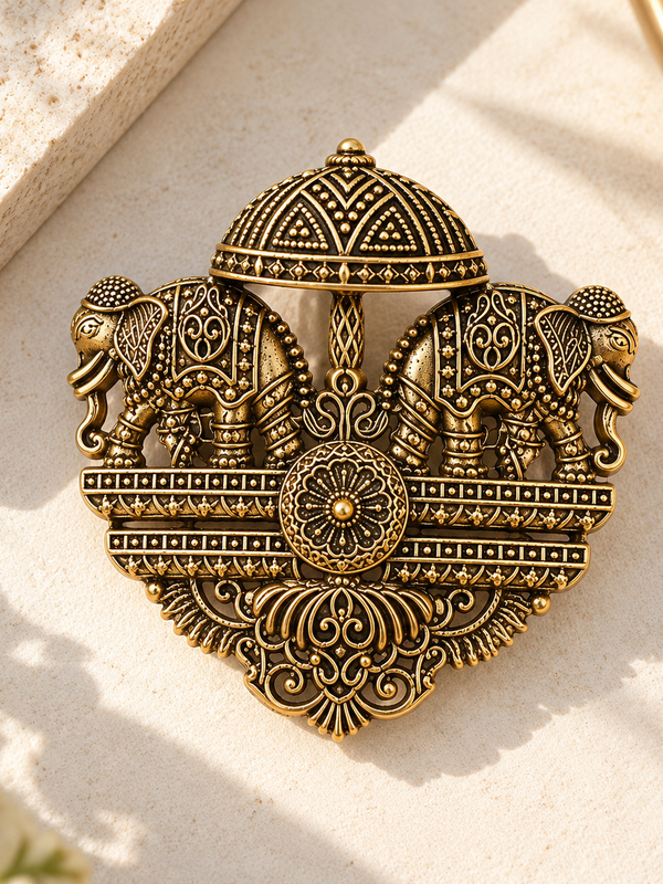 Rajvansh Royal Elephant Heritage Brooch – Classic Edition