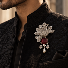 Rakta Mayura Brooch