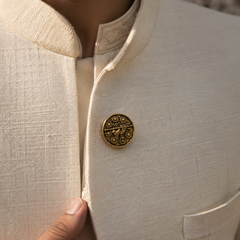 Madhav Bansuri Antique Button Cover
