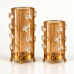 Lumière Crystal Candle Holder Set – Set of 2