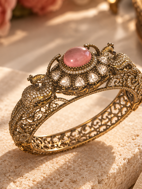 Gulrani Rose Kundan Heritage Kada