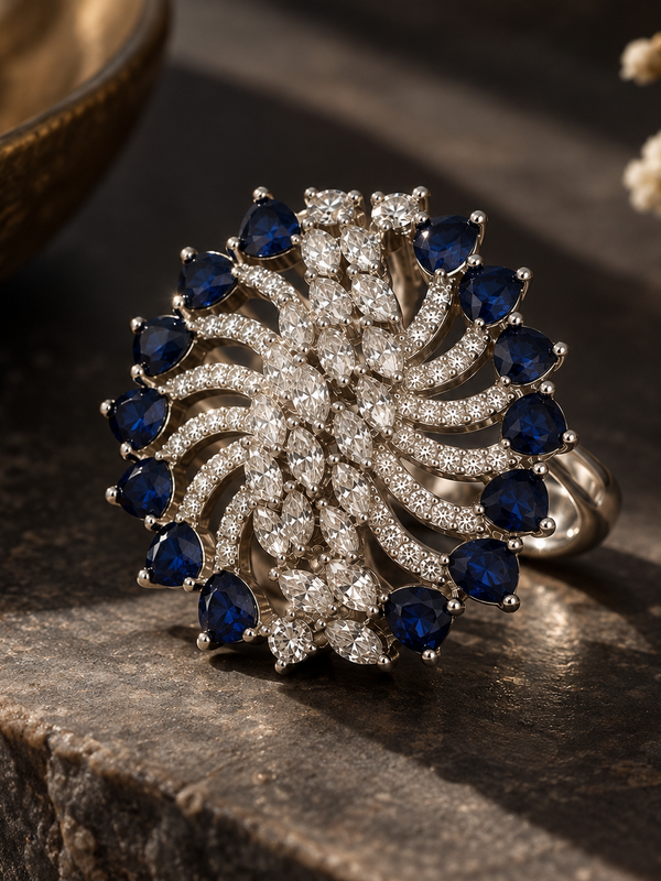 Neel Royale Sapphire Statement Ring