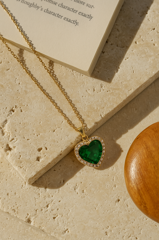 Emerald Heart Luxe Pendant Necklace