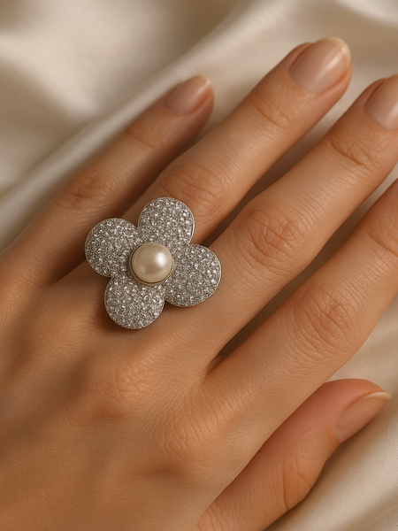 Celestia Pearl Bloom Ring
