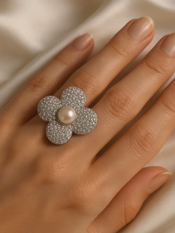 Celestia Pearl Bloom Ring
