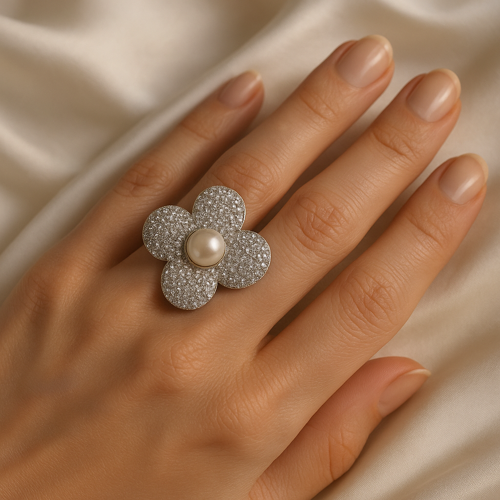 Celestia Pearl Bloom Ring