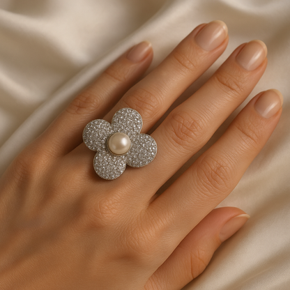 Celestia Pearl Bloom Ring