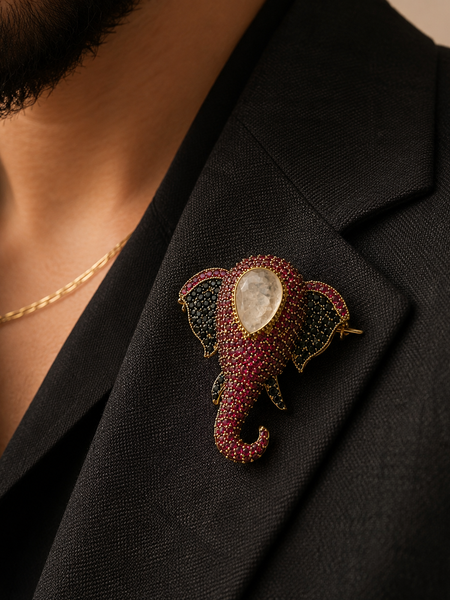 The Rani Elephant Brooch