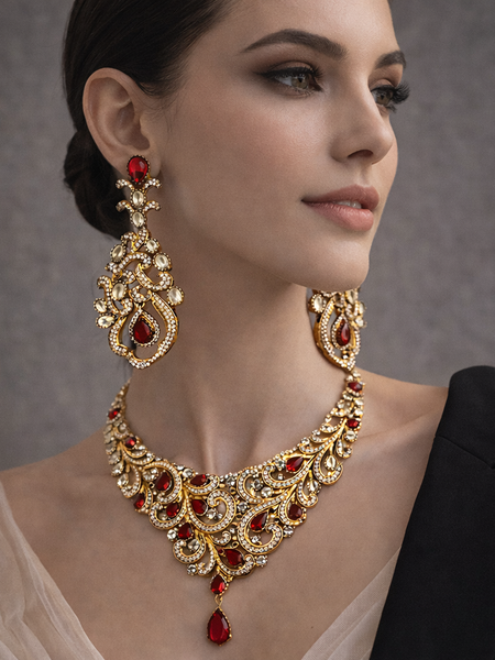Ruby Royale Heritage Necklace Set