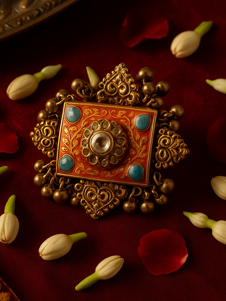 Aranya Antique Enamel Ring