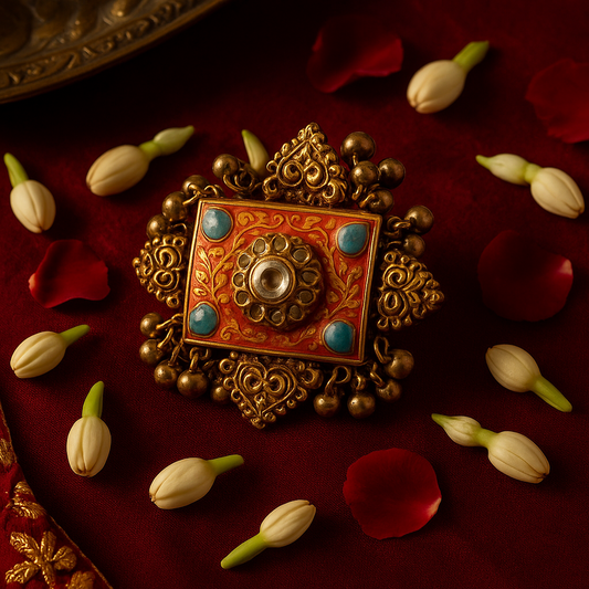 Aranya Antique Enamel Ring