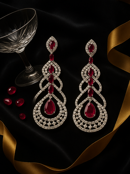 Stellar Cascade Diamond Earrings