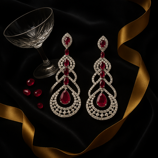 Stellar Cascade Diamond Earrings