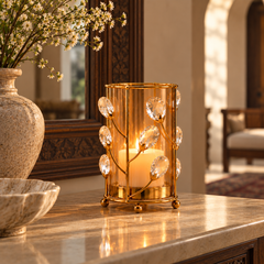 Crystal Vine Petite Hurricane Candle Holder