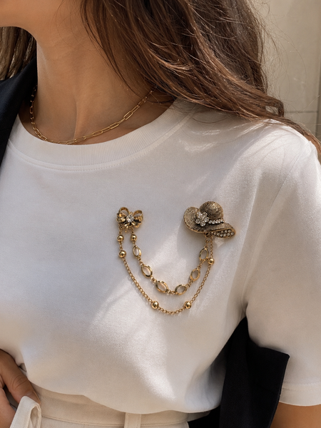Monarch Elegance Chain Brooch