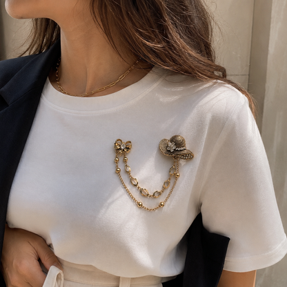 Monarch Elegance Chain Brooch