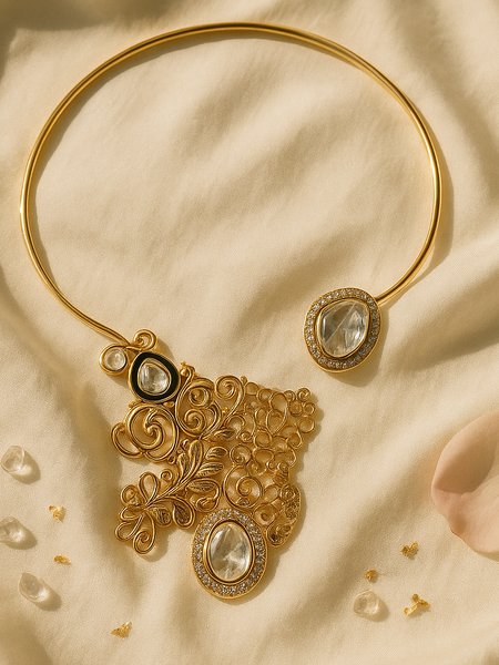 Royal Glow Kundan-Inspired Necklace & Earrings Set