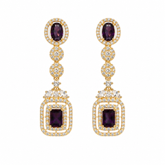 Amethyst Royale Drop Earrings
