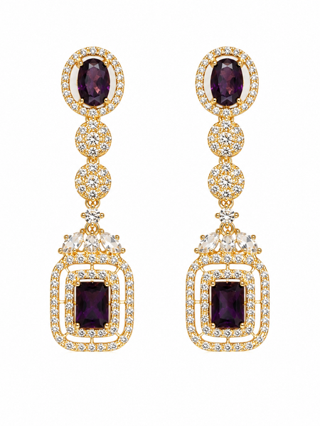Amethyst Royale Drop Earrings