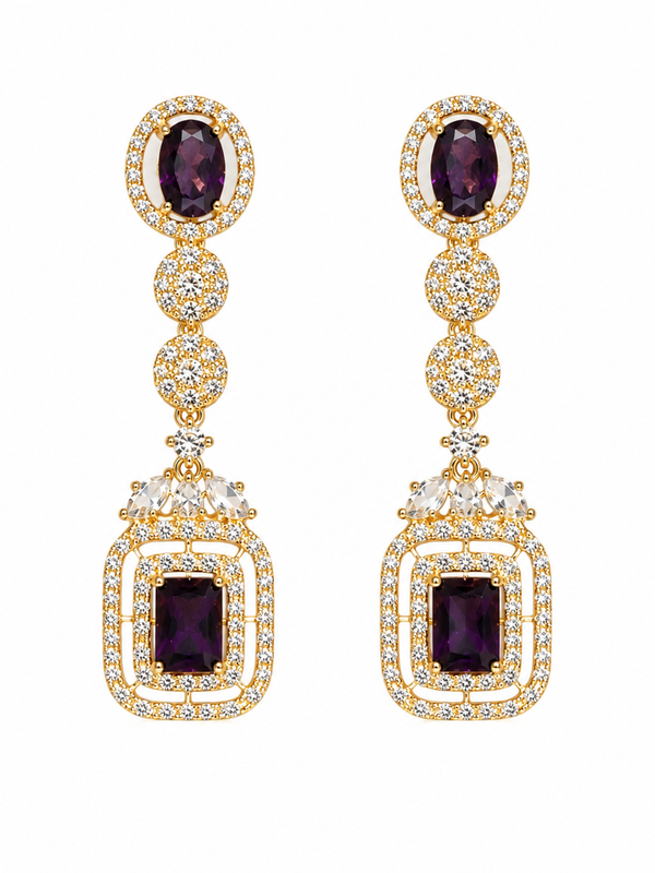 Amethyst Royale Drop Earrings