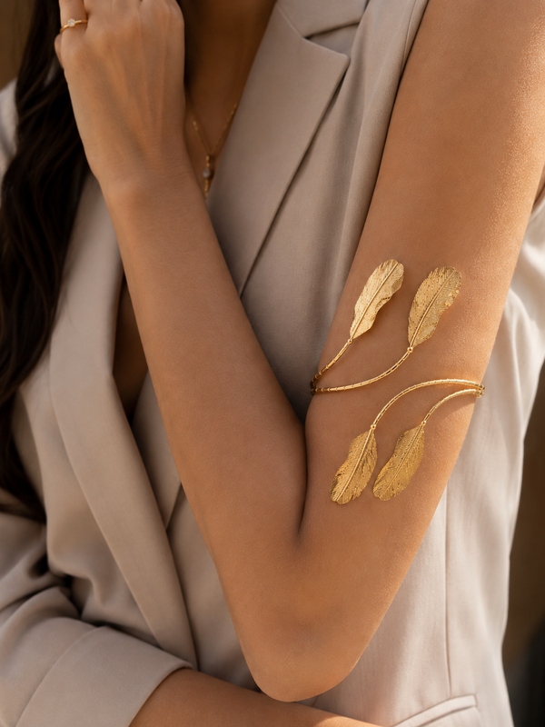 Zephyra Feather Arm Cuff