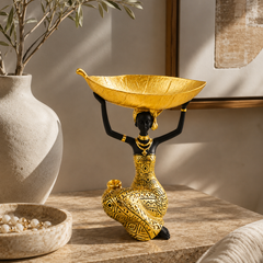 The Golden Gatherer Decorative Bowl Sculpture