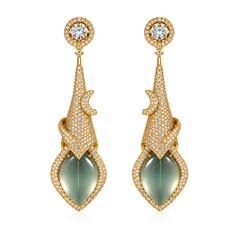 Meher Sage Statement Earrings